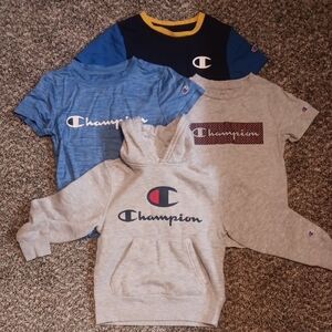 Champion Kids' Blue and Gray Shirt Set